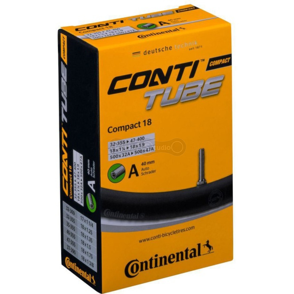 Вело камера Continental Compact Tube 18x1.25/1.90 A40 RE [32-355->47-400]