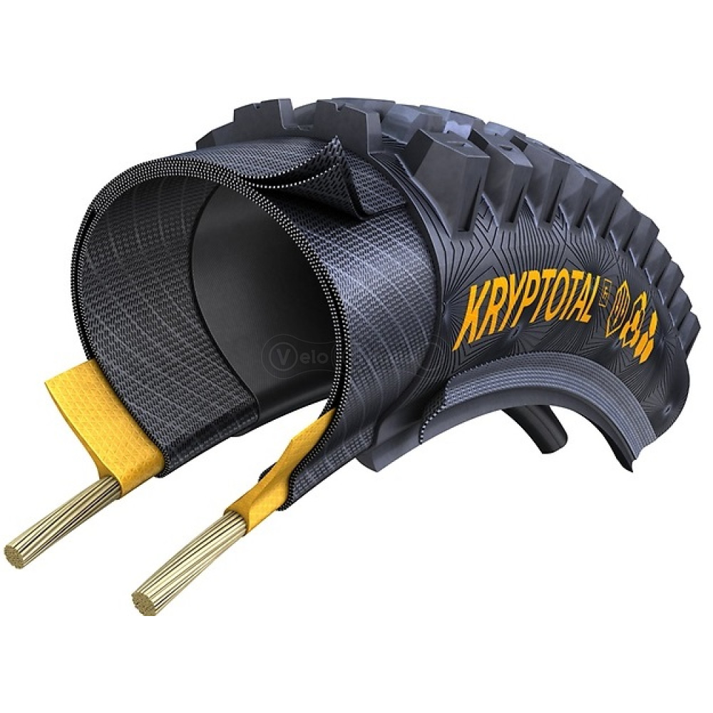 Вело покрышка Continental Kryptotal-F Downhill 27,5 x 2.40, SuperSoft, Tubeless Ready, черная