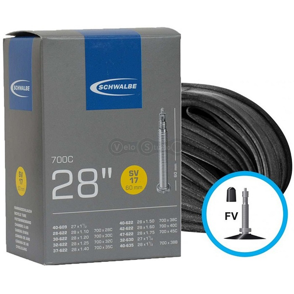 Вело камера Schwalbe SV 17 Standart 700x28C-45C SV 60мм
