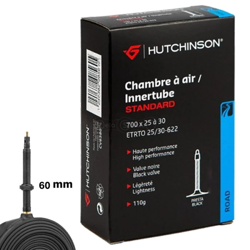 Камера HUTCHINSON CH 700X25-30 VF 60 MM Чорний ніпель