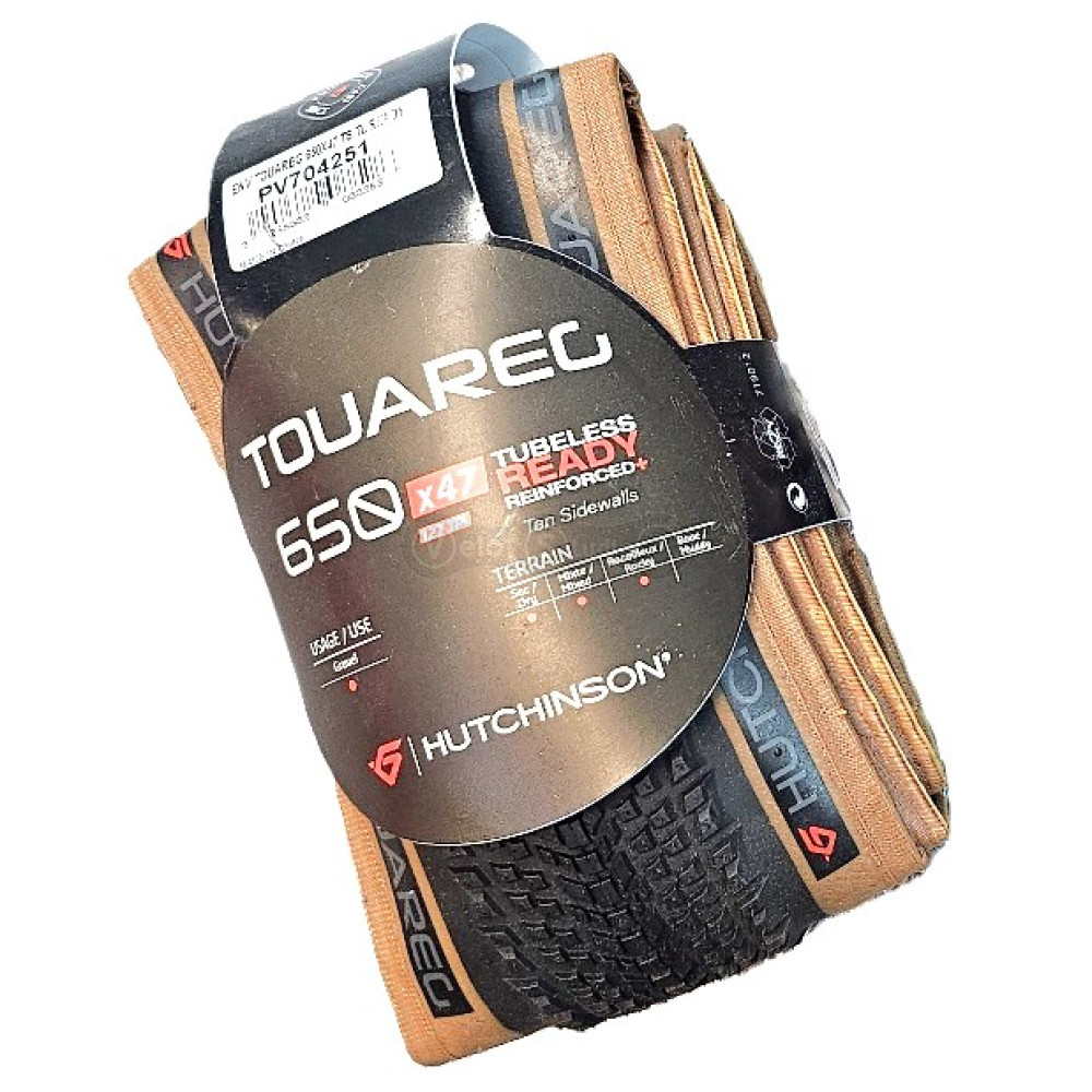 Вело покрышка Hutchinson TOUAREG 650X47, Reinforced+, Tubeless Ready, Tanwall