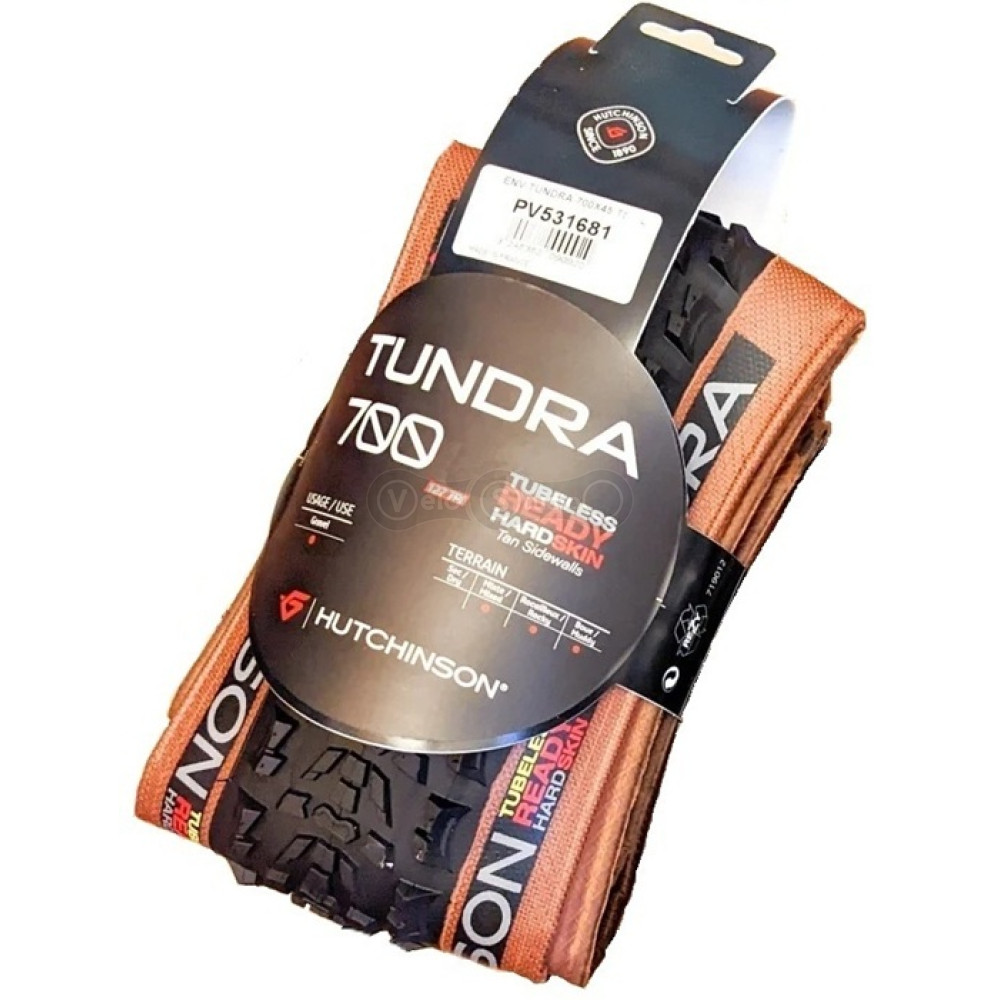 Вело покрышка HUTCHINSON TUNDRA 700X50, Hardskin, Tubeless Ready, Tan Walls
