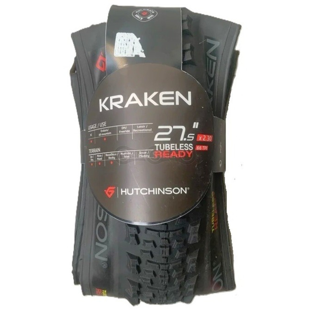 Вело покришка HUTCHINSON TAIPAN 27,5X2,30, Sideskin, Tubeless Ready, Black