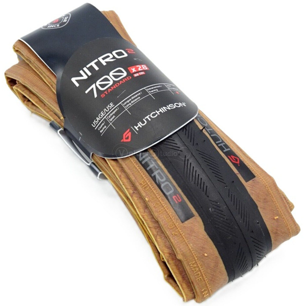 Вело покришка HUTCHINSON NITRO 2 700x28, Folding, Mono-compound, Tan Walls