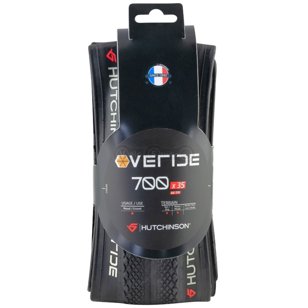 Вело покрышка HUTCHINSON OVERIDE 700X35, Reinforced+, Tubeless Ready, Black