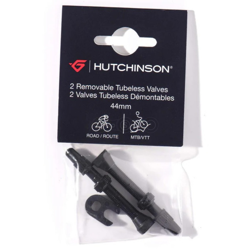 Ниппели для бескамерки HUTCHINSON KIT VALVE 44MM TL X 2+ ключ