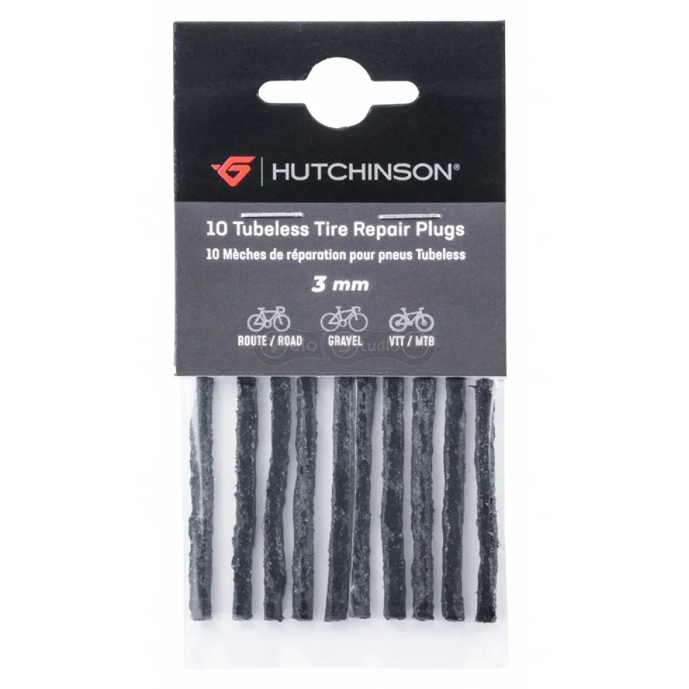Стержни для ремонта бескамерки HUTCHINSON RUBBER STRING - 3 MM - 10 штук