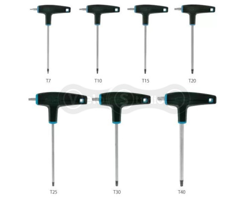 Набор ключей Torx VAR CL-18200-07/40 7штук пластиковой ручкой