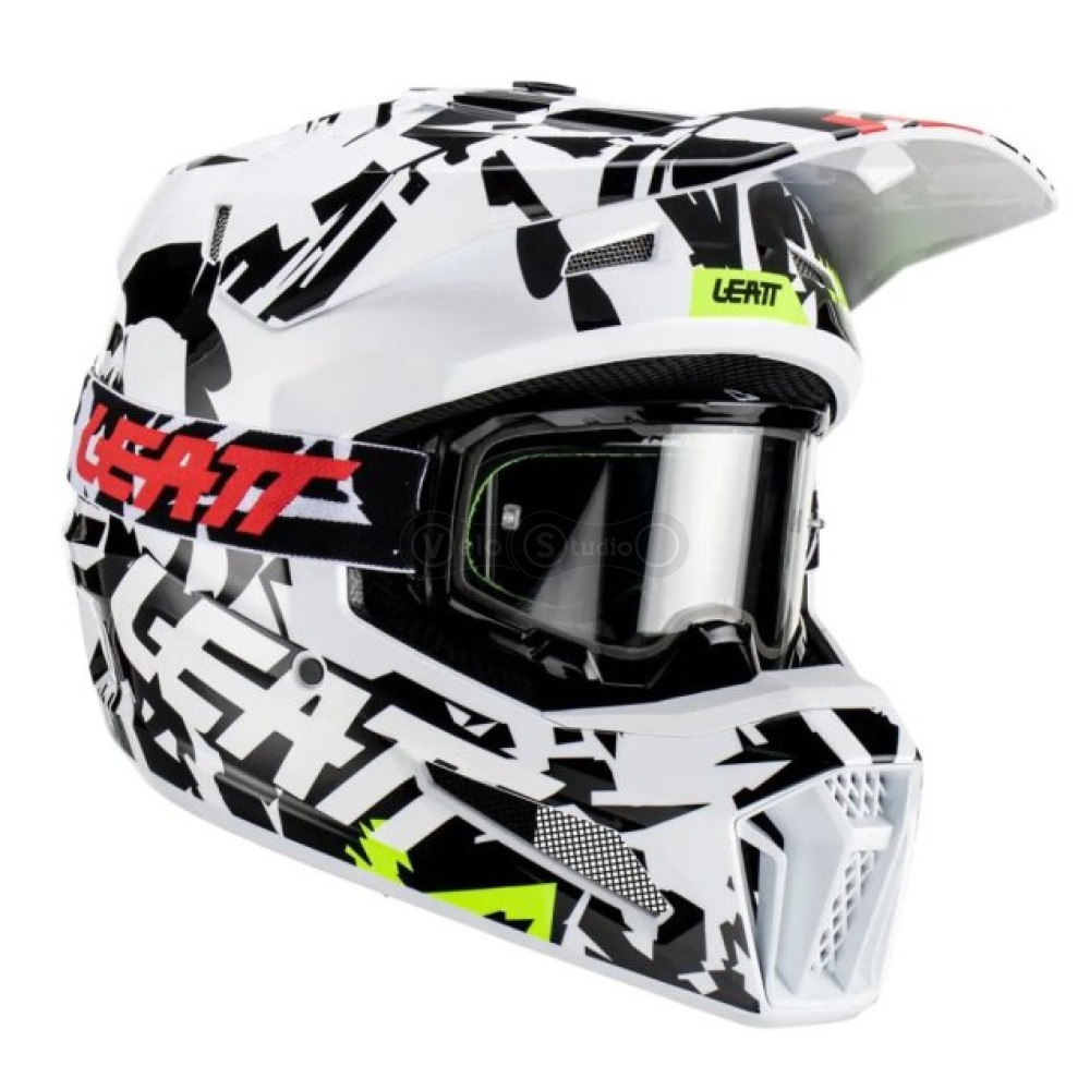 Мотошолом Leatt Helmet Moto 3.5 Zebra XS (53-54 см) + Маска Velocity