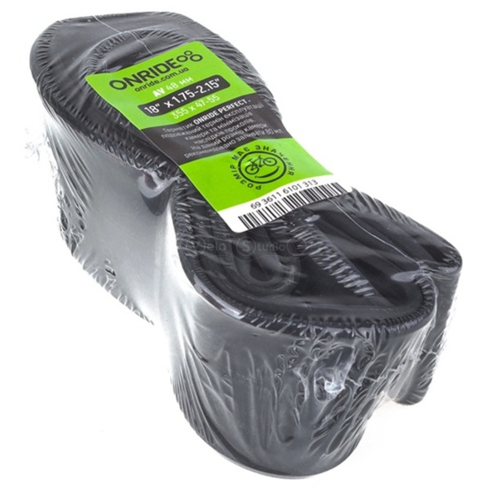 Вело камера ONRIDE Classic 18"x1.75-2.15" (355х47-55) AV 48 (polybag)