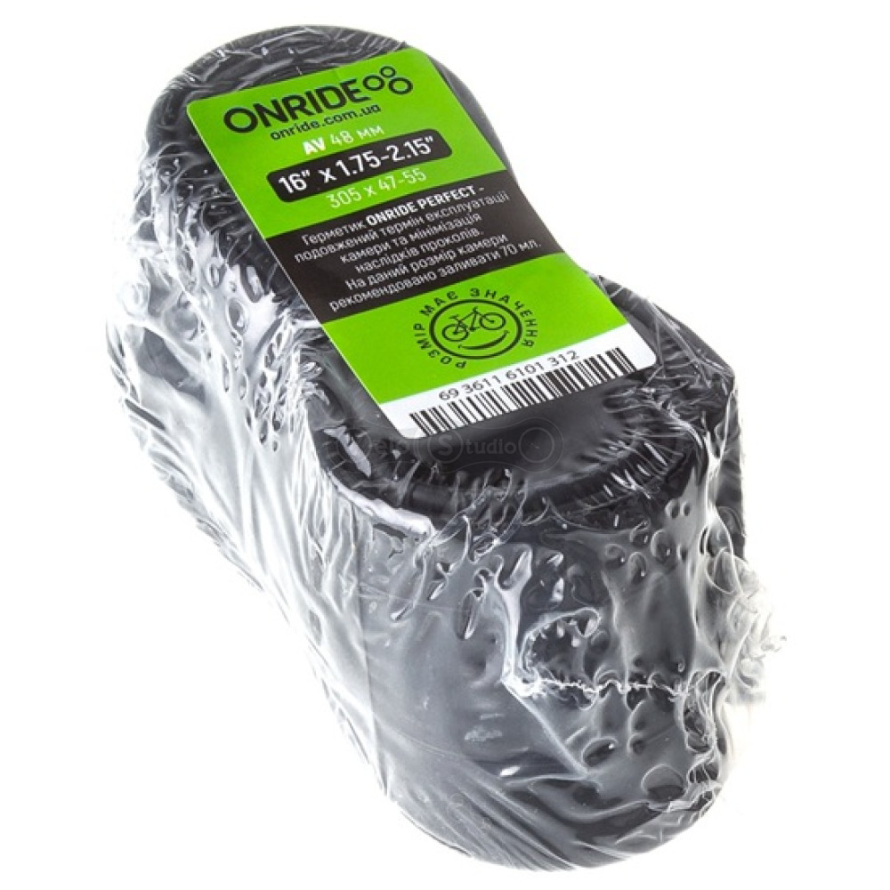 Вело камера ONRIDE Classic 16"x1.75-2.15" (305-47/55) AV 48 (polybag)