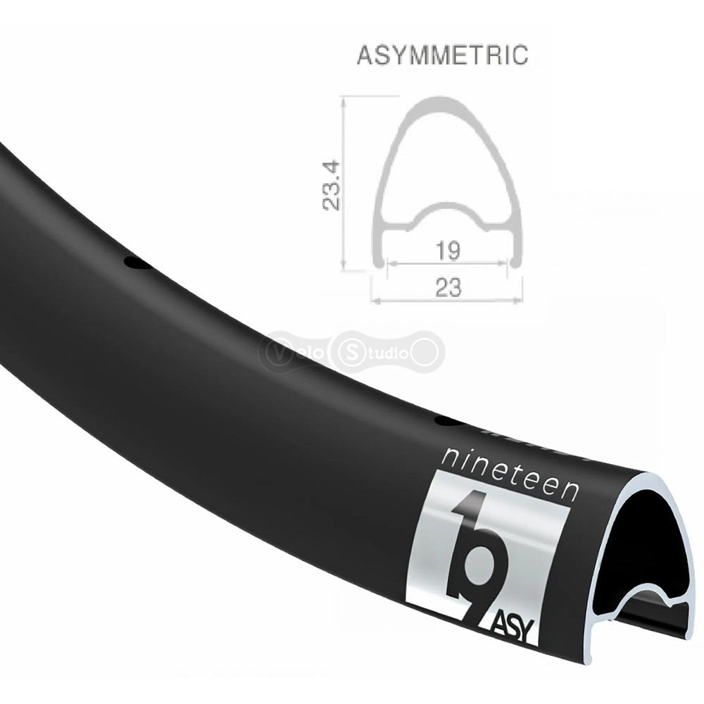 Обід BlackJack READY 19 ASY Light 28", 622x19, 28 відп., FV, безкамерний, асиметричний, чорний