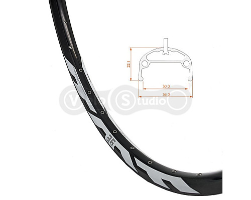 Обід FireEye Excelerant 29ER 36M 29" 32 отвори під диск чорний