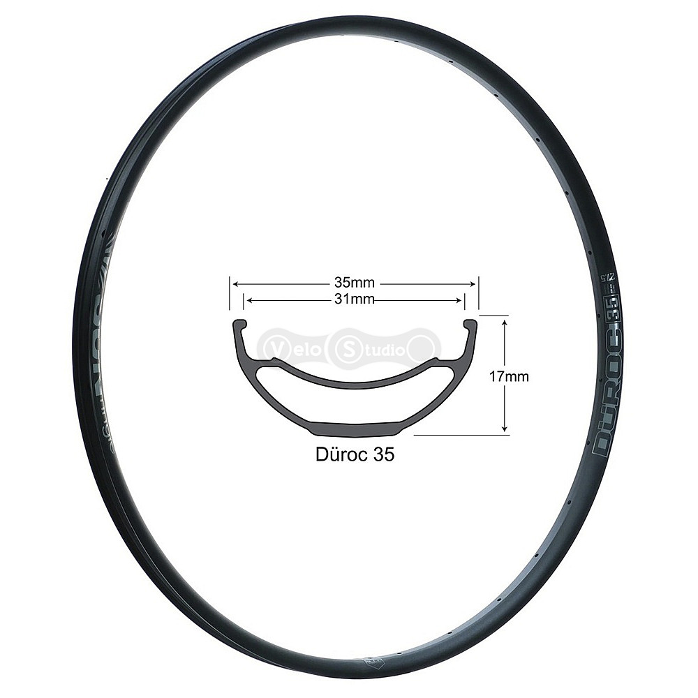 Обід SUNringlé Duroc 35 29", 622x31, 32 отв, чорний, анодований, зварний, tubeless ready