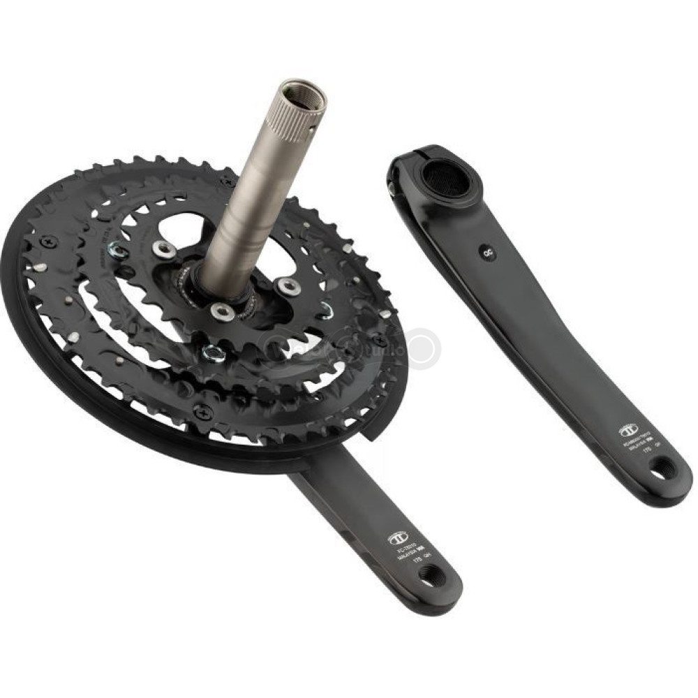 Шатуны Shimano FC-M6010-3 Deore 175 мм, 48X36X26 черные, OEM