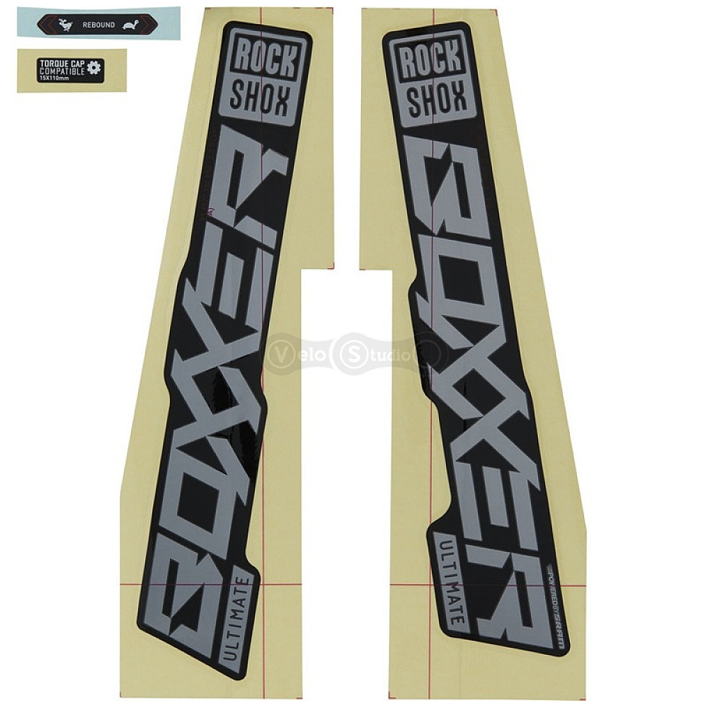 Набір наклейок на вилку ROCKSHOX - BOXXER ULTIMATE 27/29 GLOSS POLAR FOIL FOR HIGH GLOSS BLACK (2021)