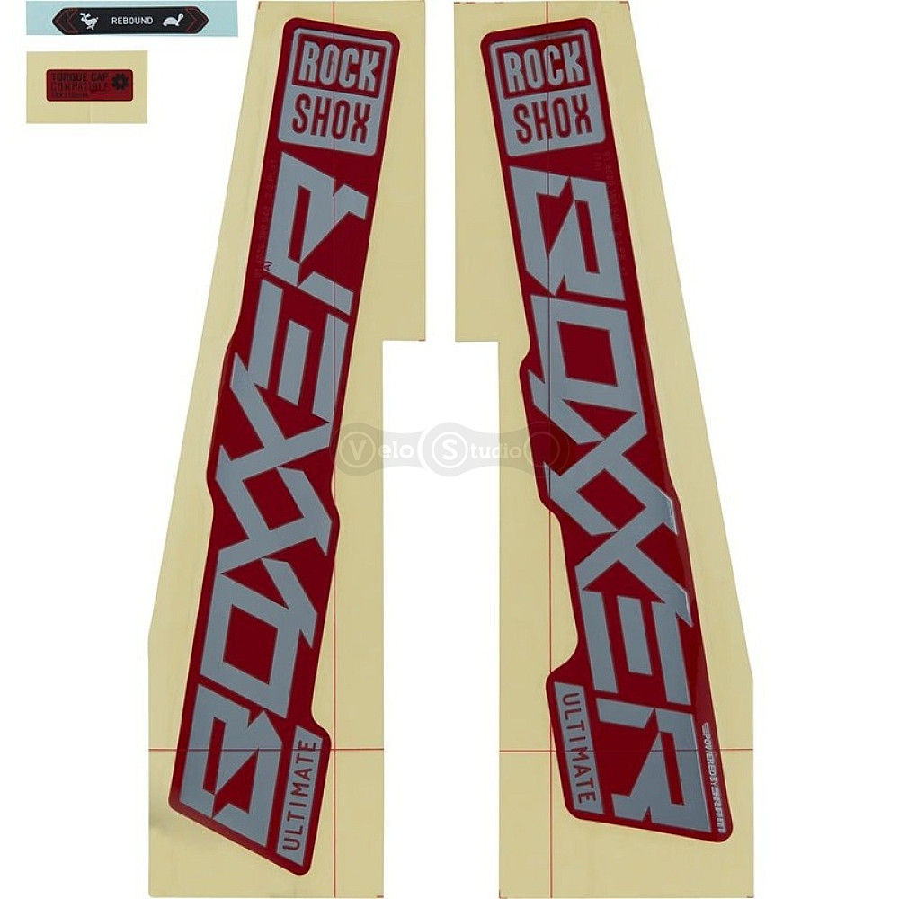 Наклейки на вилку ROCKSHOX - BOXXER ULTIMATE 27/29 GLOSS POLAR FOIL FOR RED (2021)