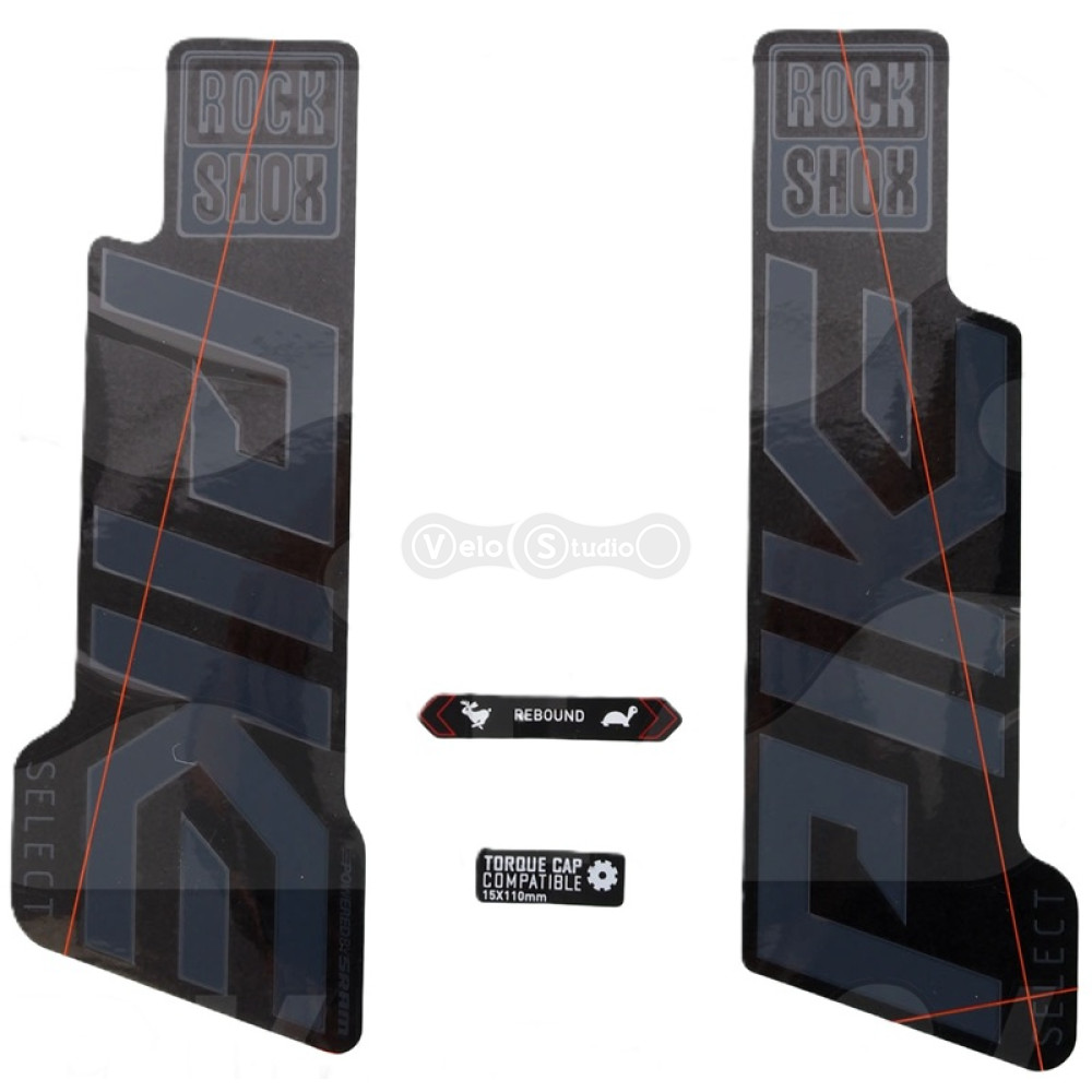 Оригінальні наклейки на вилку RockShox PIKE SELECT 27/29 MGRY/BLK