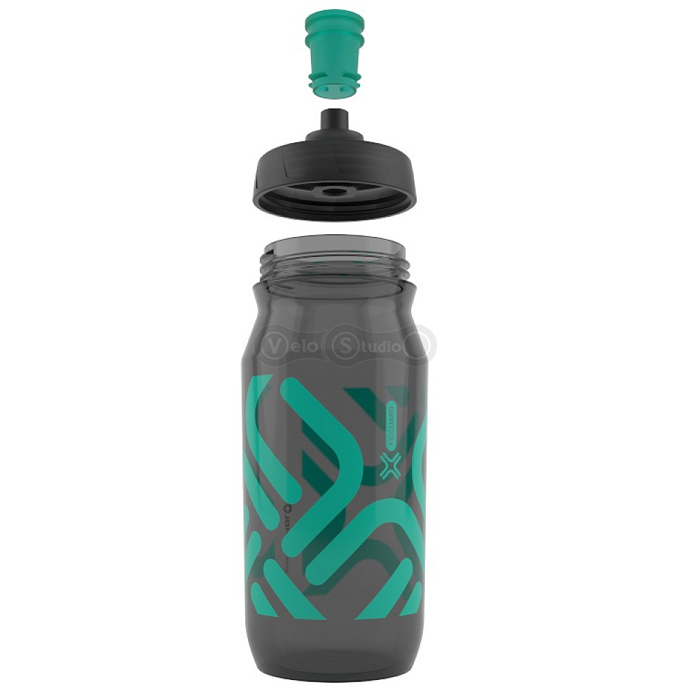 Антибактериальная фляга FIDLOCK BOTTLE 600мл., прозрачный/черный/зеленый