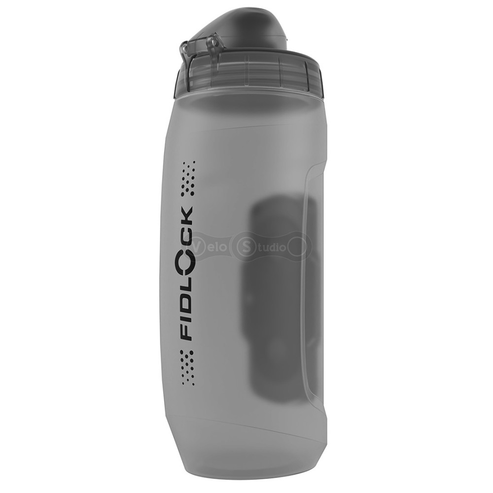Фляга с коннектором и базой FIDLOCK TWIST bottle 590мл., универсальная база, прозрачный/черный