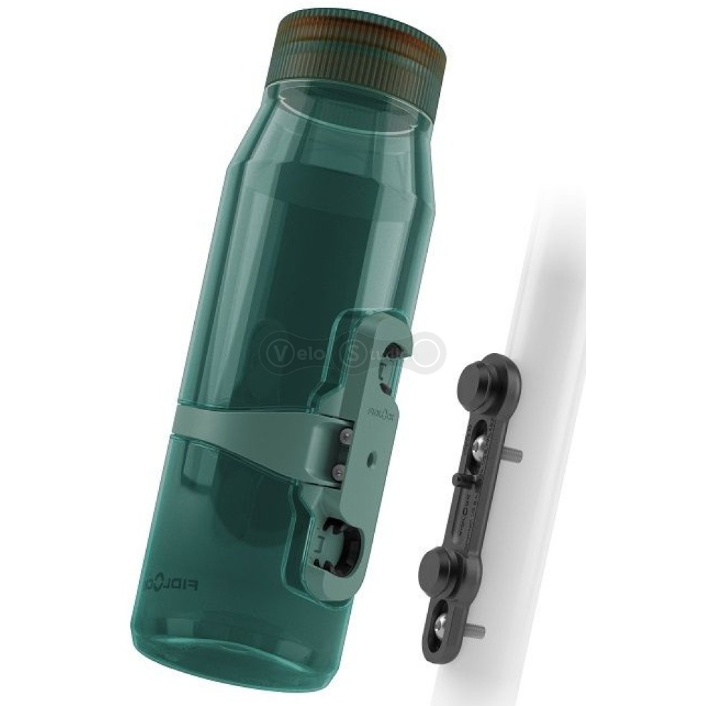 Фляга з магнітним утримувачем та базою FIDLOCK TWIST bottle 700мл., прозорий/зелений
