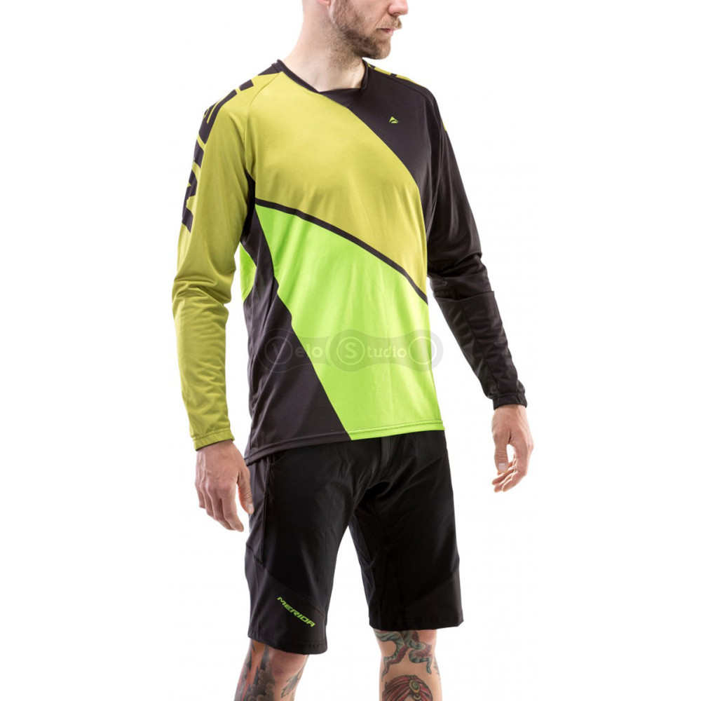 Вело джерси MERIDA ENDURO LS LONG SLEEVE JERSEY GREEN/GREEN S