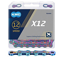 Ланцюг KMC X12 Aurora Blue 12 швидкостей, 126 ланок + замок