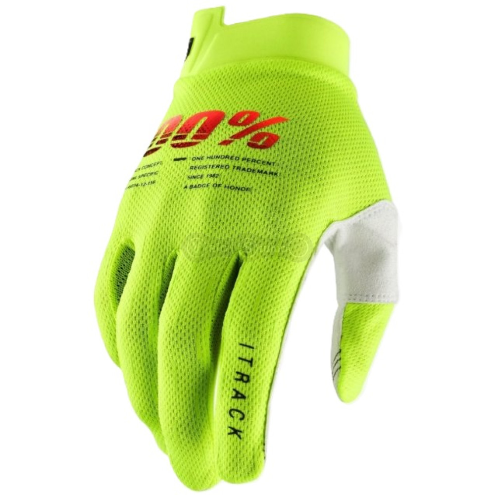 Рукавички дитячі 100% ITRACK Youth Glove [Fluo Yellow], YL (7)