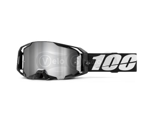 Маска 100% ARMATIC Goggle [Black], Mirror Silver Lens