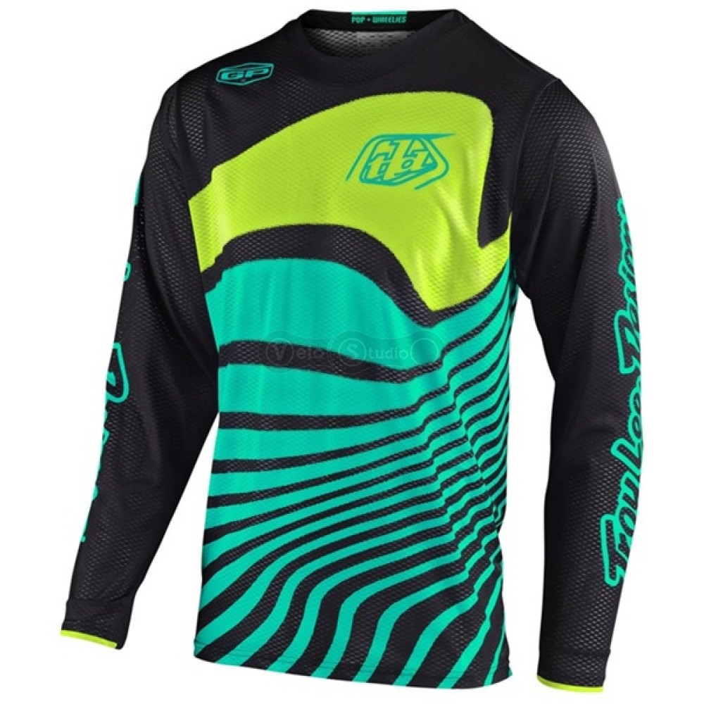 Джерсі TLD GP AIR LS Jersey [DRIFT BLACK/TURQUOISE] розмір L