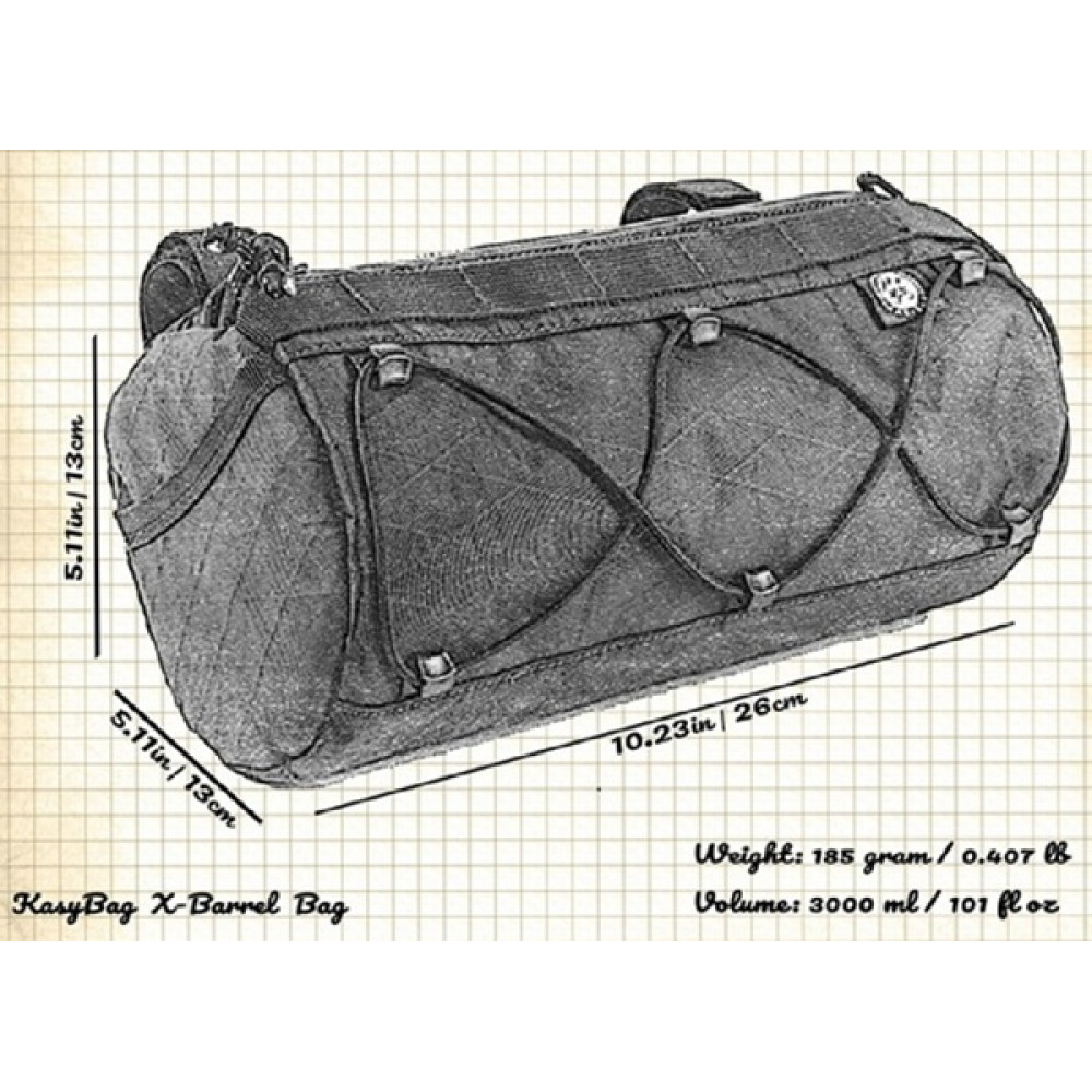 Сумка на кермо KasyBag X-Barrel Bag Black