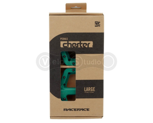 Педали RACE FACE CHESTER 2025, LARGE, GREEN