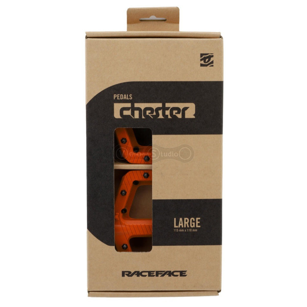 Педали RACE FACE CHESTER 2025, LARGE, ORANGE