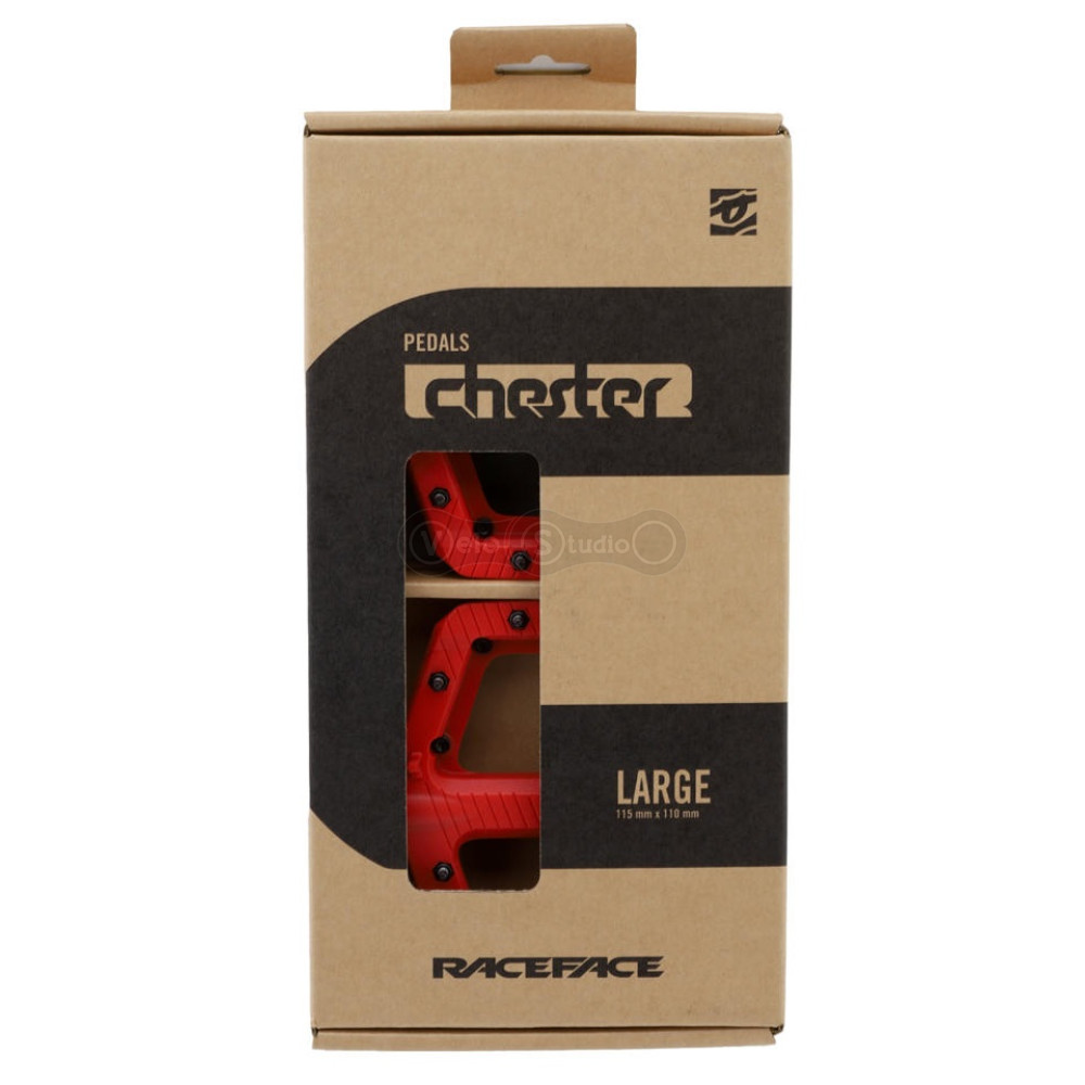 Педалі RACE FACE CHESTER 2025, LARGE, RED