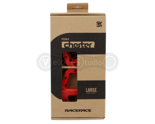 Педали RACE FACE CHESTER 2025, LARGE, RED