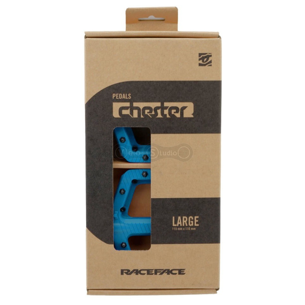 Педали RACE FACE CHESTER 2025, LARGE, TURQUOISE