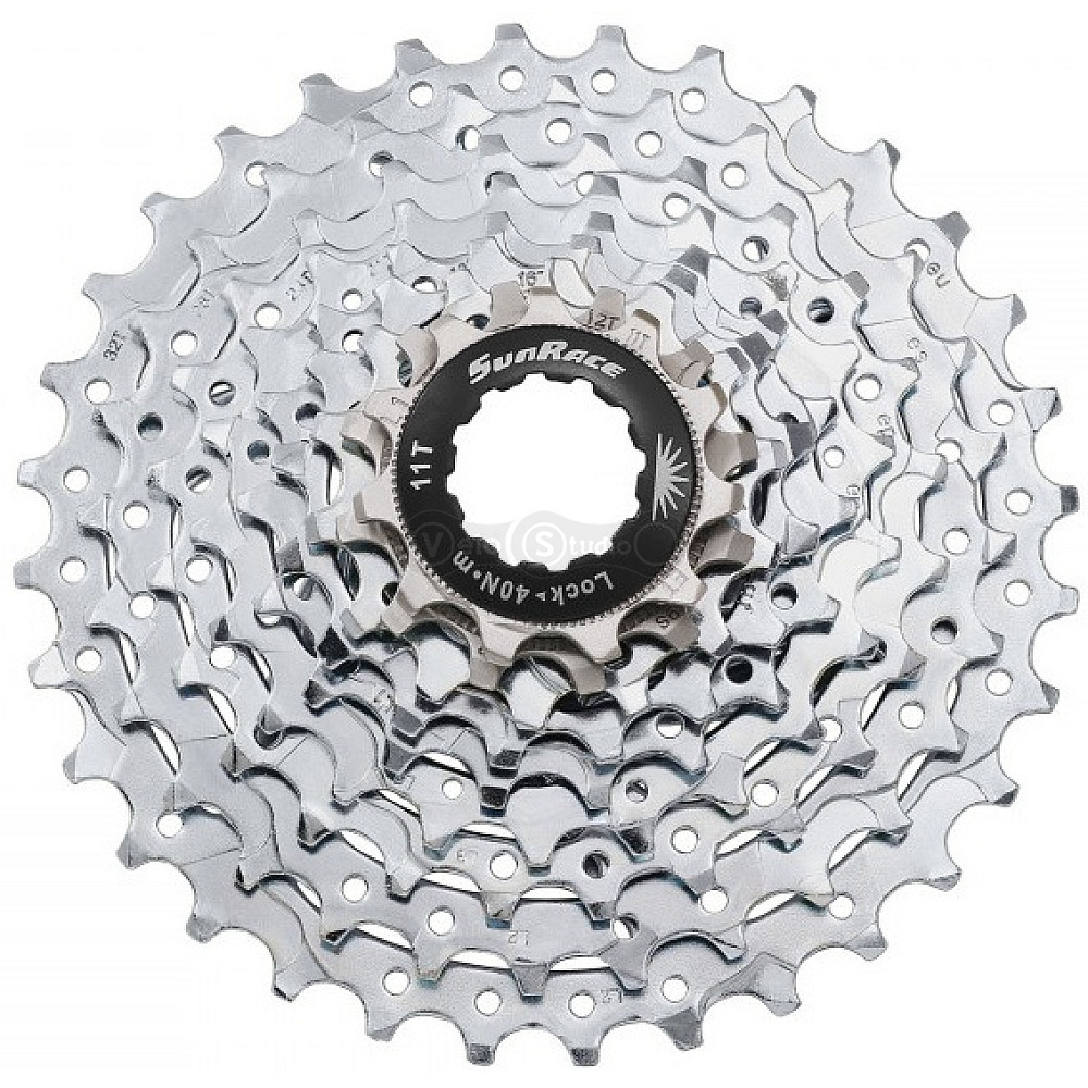 Касета SunRace CSM90 9AU U, 9 швидкостей, 11-32T, Zinc