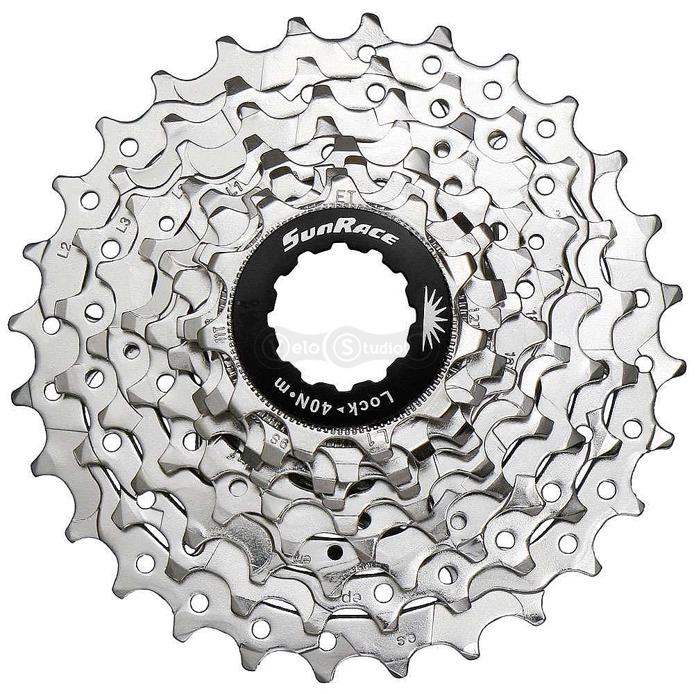 Касета SunRace CSR91 9AQ, 9 швидкостей, 11-25T, Nickel