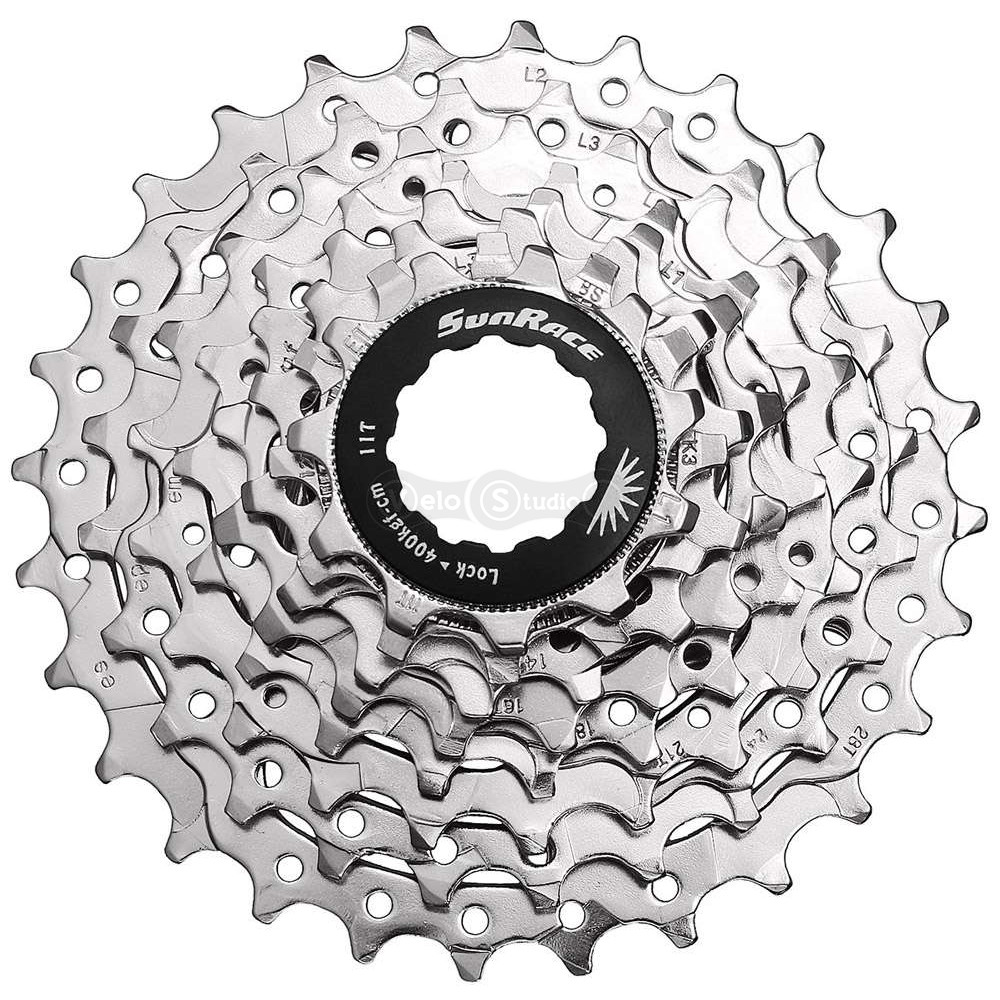 Касета SunRace CSR86 8AS, 8 швидкостей, 11-28Т, Nickel