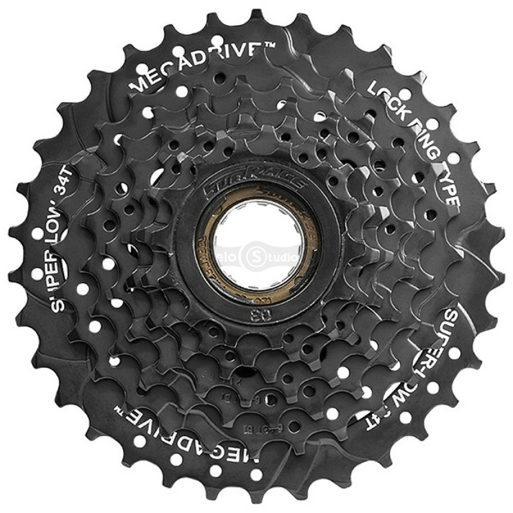 Тріскачка SunRace MFM300 7CV E, 7 швидкостей, 13-34T, Black
