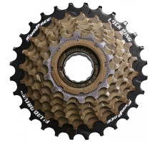 Трещотка SunRace MFM2A 7CS 2, 7 скоростей, 14-28T, Brown/Black