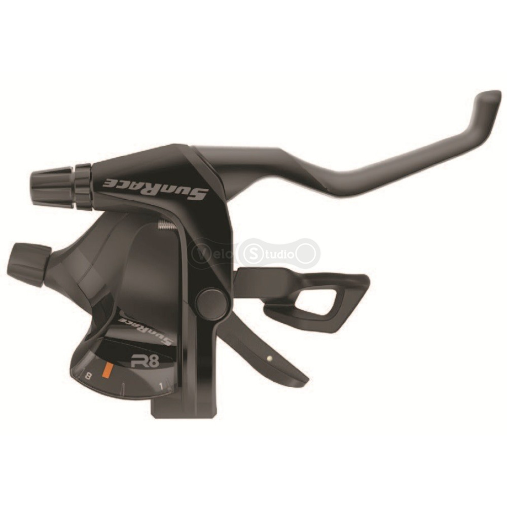 Моноблок SunRace F803 правый, 8 скоростей, совместим с V-Brake