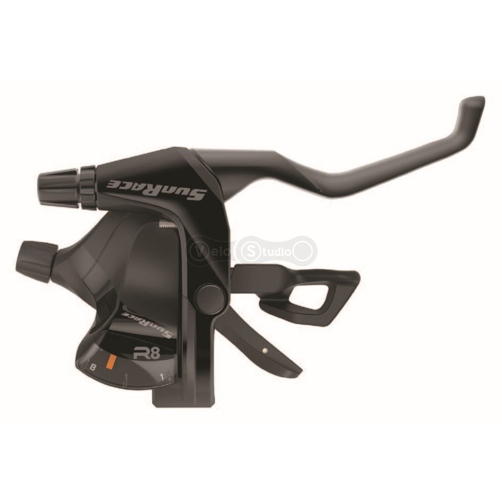Моноблок SunRace F803 левый, 3 скорости, совместимый с V-Brake