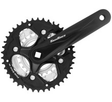 Шатуны SunRace FCM500 3 под квадрат, 170 мм, 42-34-24T, на 8/7 скоростей, черные