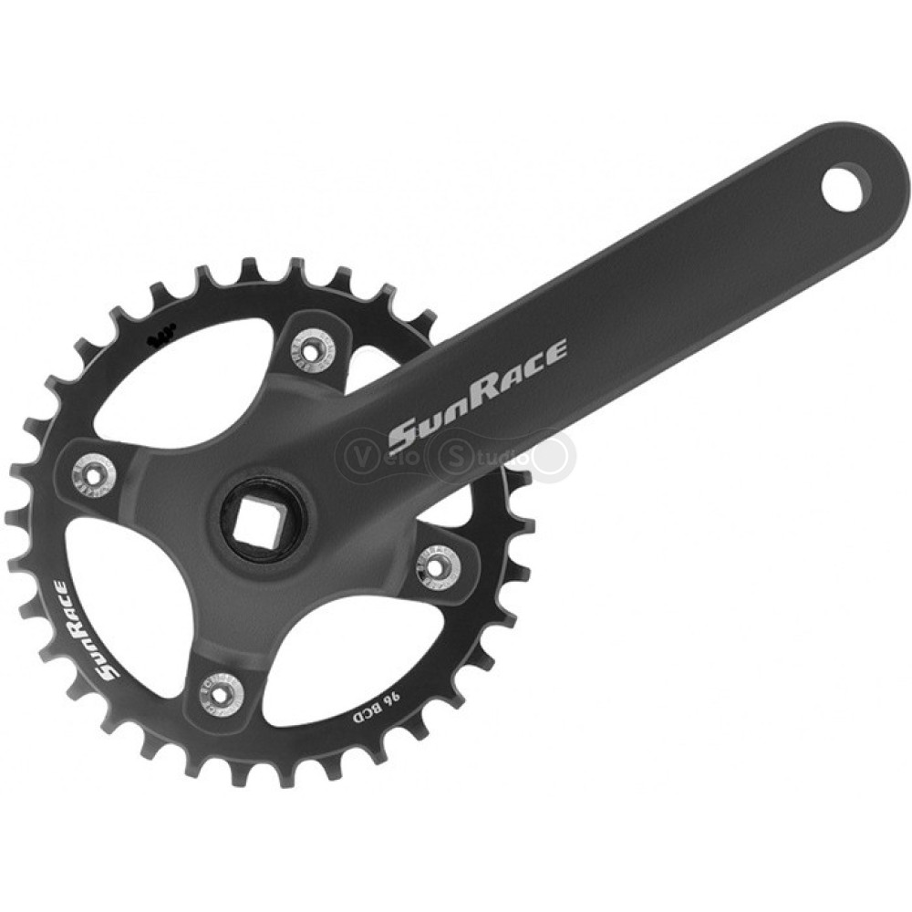 Шатуны SunRace FCM80U под квадрат, 170 мм, 32T, на 11/10/9 скоростей, с защитой