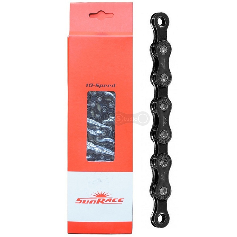 Ланцюг SunRace CN10A Black 10 швидкостей, 126 ланок, із замком