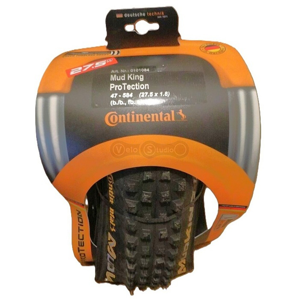 Вело покришка Continental MudKing, 27.5x1.80, BlackChili, ProTection, Tubeless Ready, Skin, чорна
