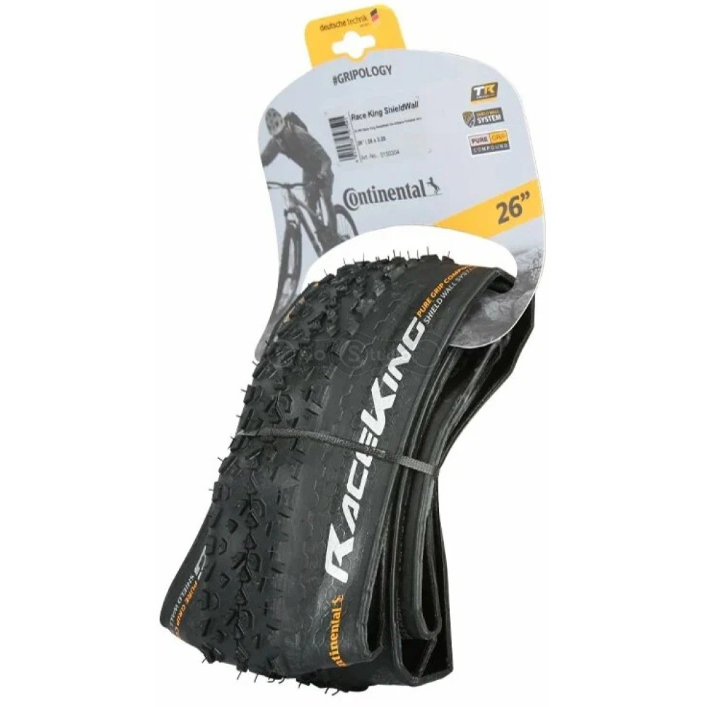 Вело покришка Continental Race King 2.2, 26x2.20, PureGrip, ShieldWall, Skin, Tubeless Ready