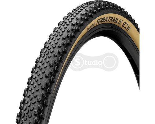 Вело покрышка бескамерная Continental Terra Trail ShieldWall 700 x 35C (28 x 1.35) Black/Cream