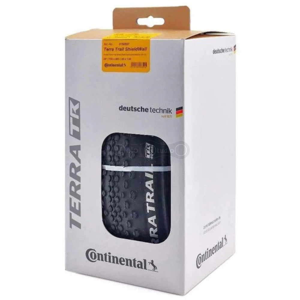 Вело покрышка бескамерная Continental Terra Trail ShieldWall 700 x 35C (28 x 1.35) черная, skin SL